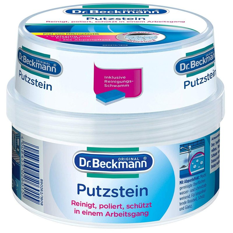 Dr. Beckmann Putzstein ultra silná čistící pasta s aktivním uhlím a houbičkou, 400g