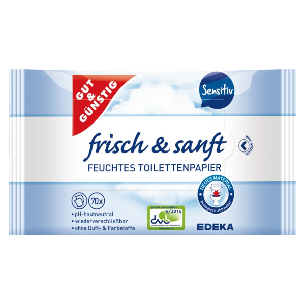 GUT&GÜNSTIG Frisch & Sanft SENSITIV 2 x 70 ks