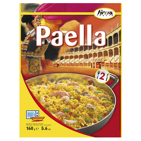 Paella se zeleninou a mořskými plody kompletní balení na 2 porce 160g