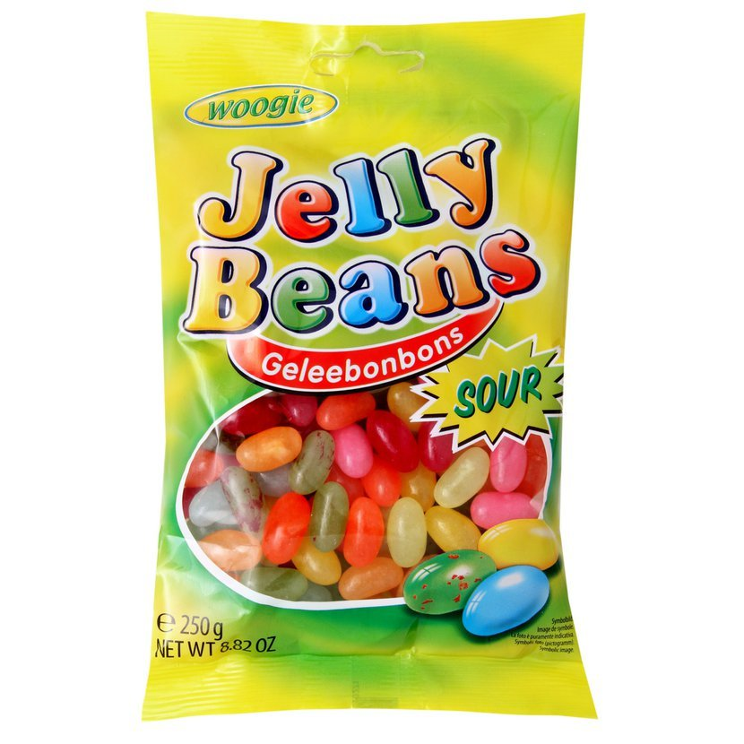 Jelly Beans Ovocné želatinové kyselé fazolky 250g Jelly Beans Ovocné želatinové kyselé fazolky 250g
