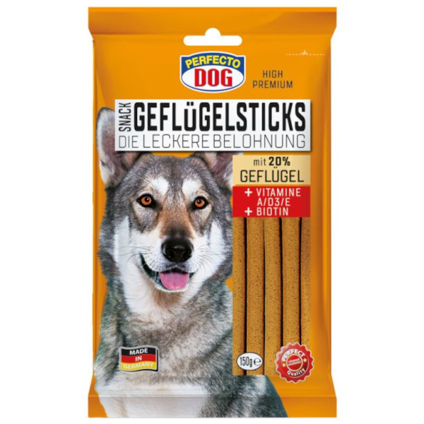 Perfecto Dog tyčinky drůbeží 15ks