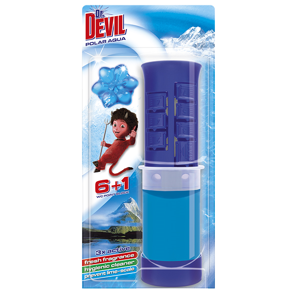 Dr. Devil 3in1 WC point block terč do toalety Polar Aqua 45ml