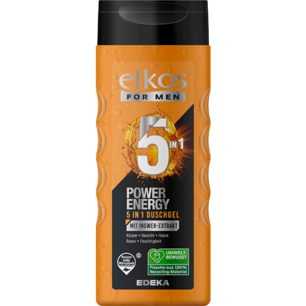 Elkos Men Power Energy 5v1 sprchový gel s mentolem 300 ml