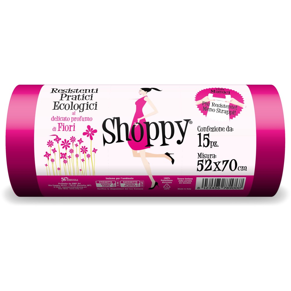 Shoppy Italské parfémované pytle do koše Květiny 15ks 30l Shoppy Italské parfémované pytle do koše Květiny 15ks 30l