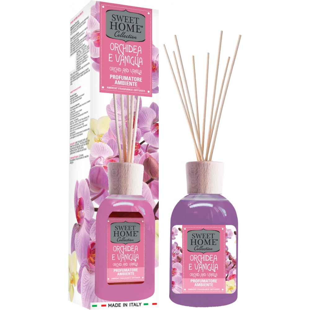 Sweet Home aroma difuzér s tyčinkami Orchidea e Vaniglia Orchidej a vanilka 250 ml