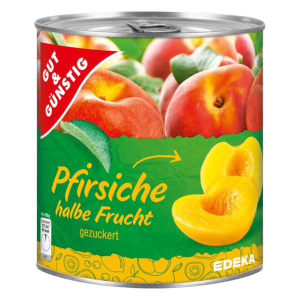 GG Broskve půlené, loupané 820g GG Broskve půlené, loupané 820g