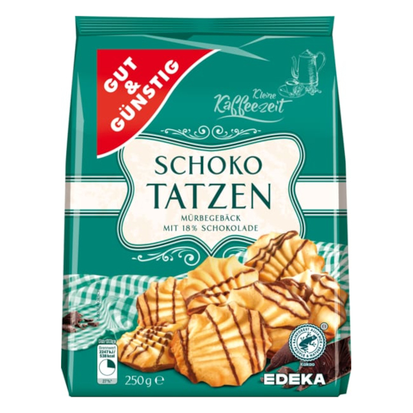 GG Křehké jemné sušenky zdobené čokoládou 250g