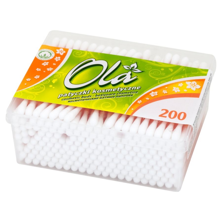 Ola vatové tyčinky do uší box 200ks Ola vatové tyčinky do uší box 200ks