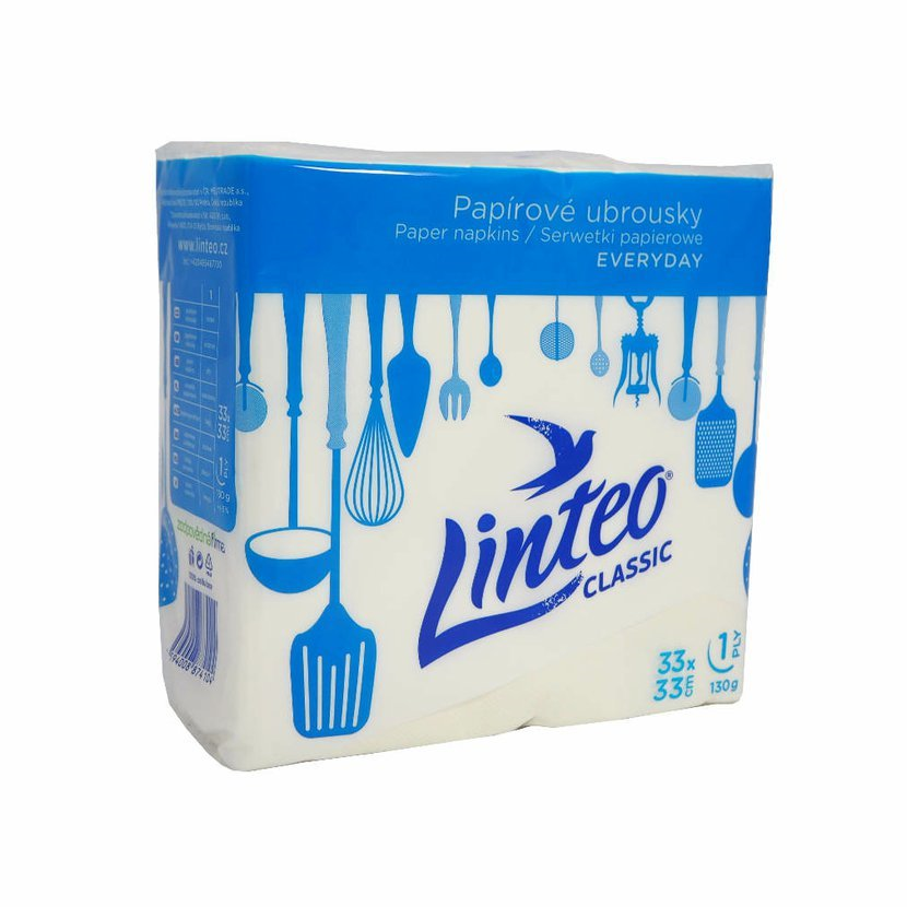 Linteo Classic papírové ubrousky 33x33cm 1vr 130g