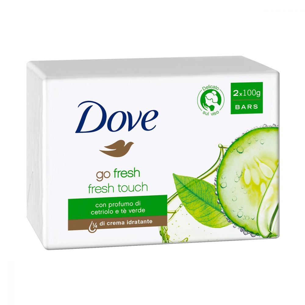 Dove tuhé mýdlo Go Fresh s okurkou 2x100g