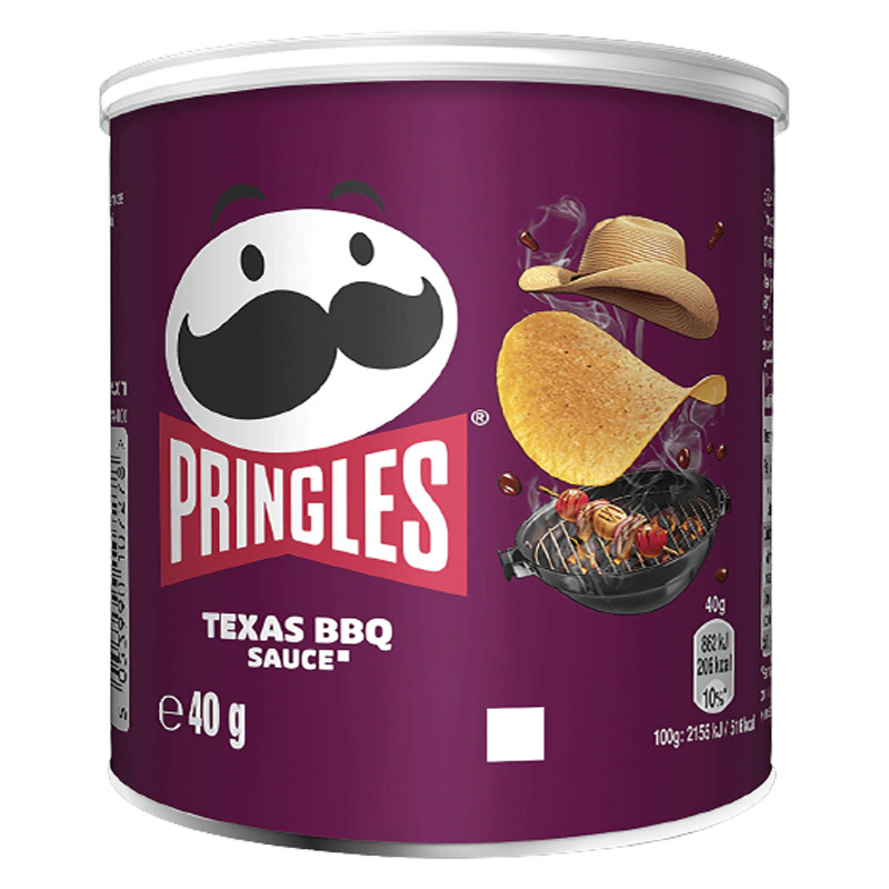 Pringles brambůrky z Anglie Texas BBQ 40g