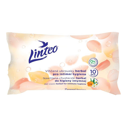 Linteo Herbal Vlhčené ubrousky pro intimní hygienu 10ks