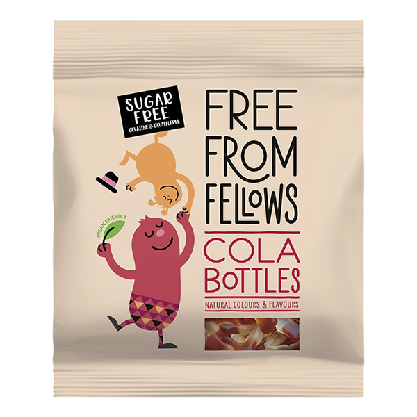 Free From Fellows veganské žvýkací bonbóny Cola bez cukru 70g