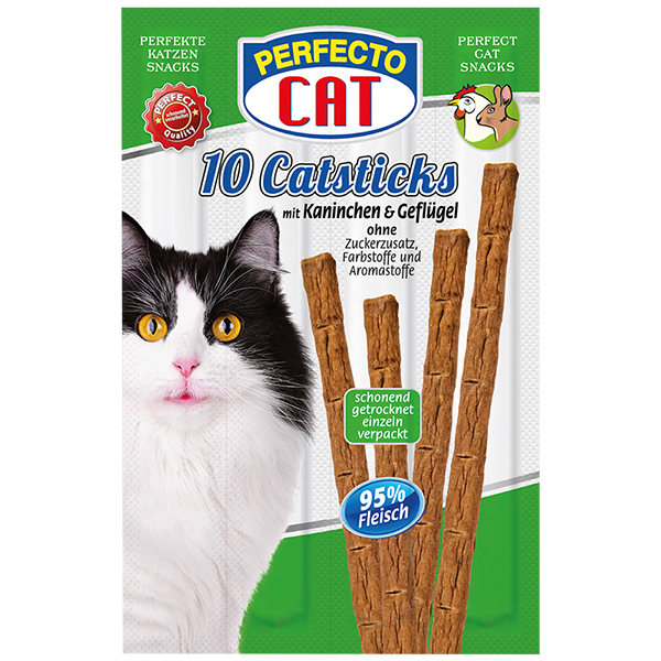 Perfecto Cat Masové tyčky králík & drůbeží 10ks/50g