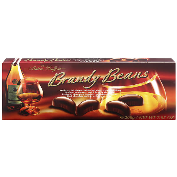Maitre Truffout Brandy Beans pralinky 6% vol. 200g