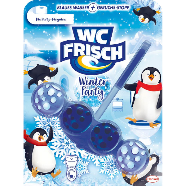 WC Frisch Winter Party Tučňák WC závěs 50g