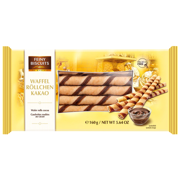 Pâttisserie Mathéo Biscuit trubičky plněné kakaovým krémem 160 g Pâttisserie Mathéo Biscuit trubičky plněné kakaovým krémem 160 g