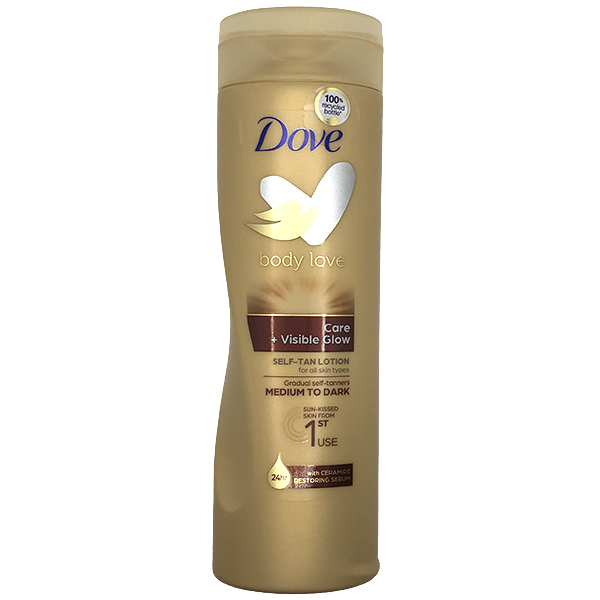 Dove Glow samoopalovací mléko pro středně tmavou pokožku Medium-Dark 250ml