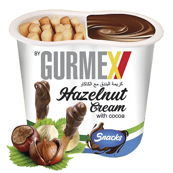Gurmex Snacks, Křupané tyčinky s lískooříškovým krémem, 55g Gurmex Snacks, Křupané tyčinky s lískooříškovým krémem, 55g