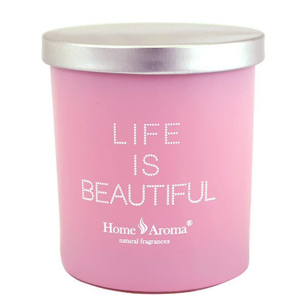 Svíčka vonná dekorativní Life is Beautiful, 185g