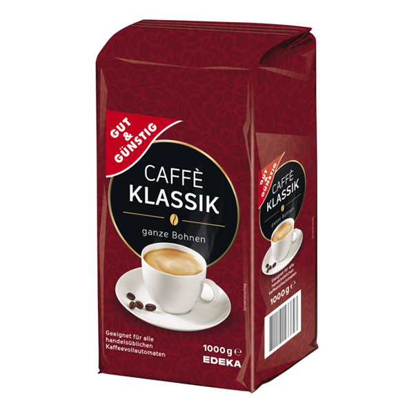 GG Caffé Klassik, pražená zrnková káva 1000g