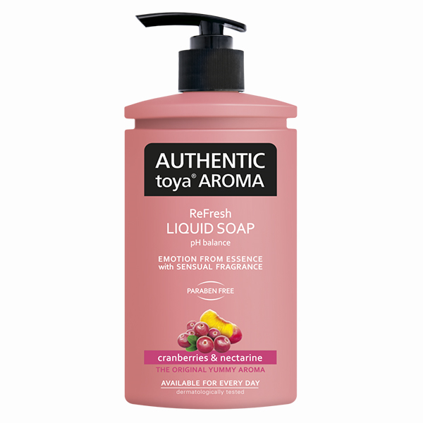 AUTHENTIC toya AROMA cranberries nectarine tekuté mýdlo 400ml