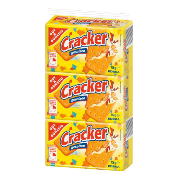 GG Cracker slané svačinové krekry 3x75g