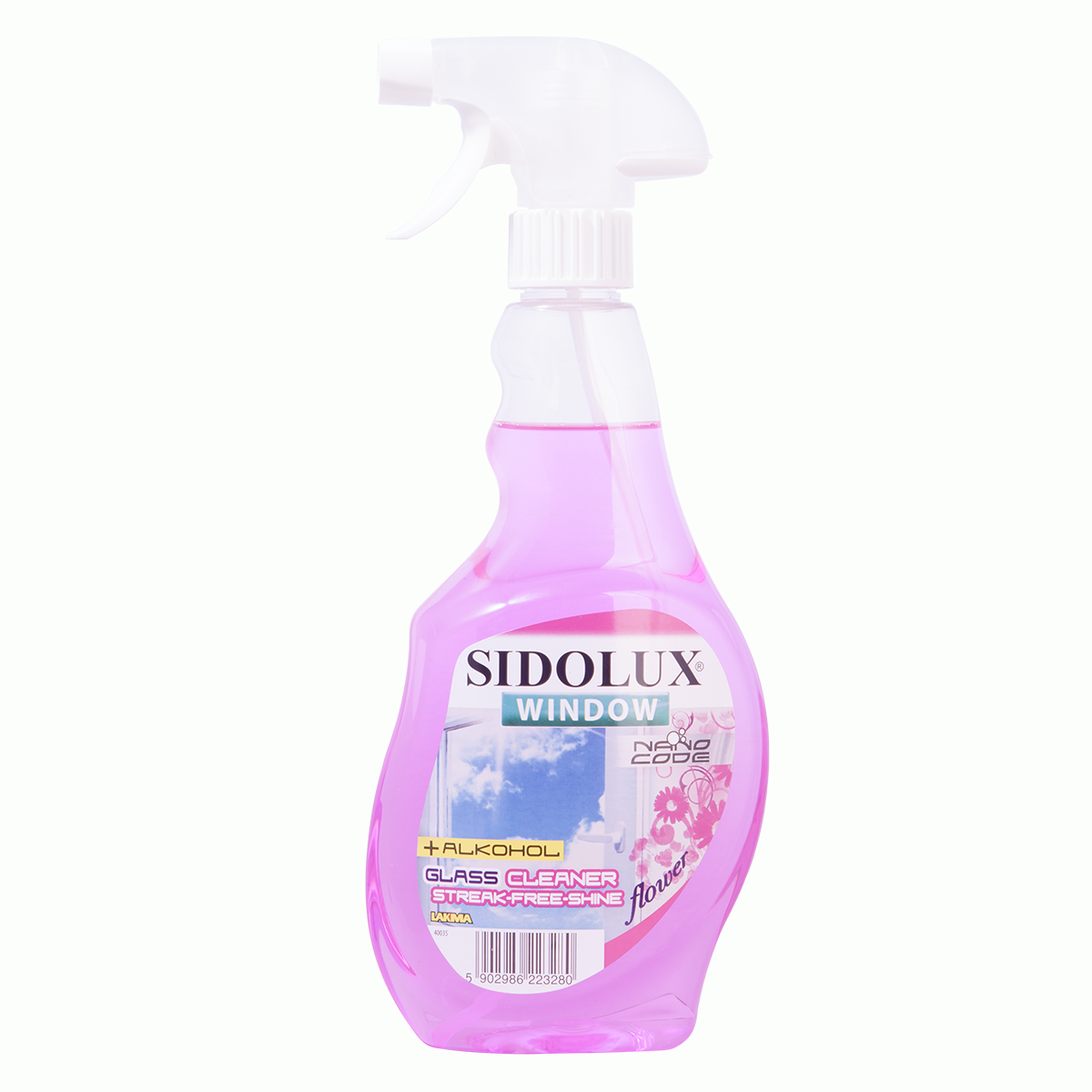 Sidolux Nano Code Čistič oken s vůní květin 500ml