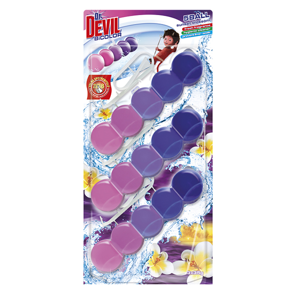 Dr. DEVIL BiCOLOR Sunset Blossom WC závěs 3x35g