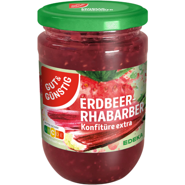 GG Jahodovo Rebarborový džem 50% ovoce 450g