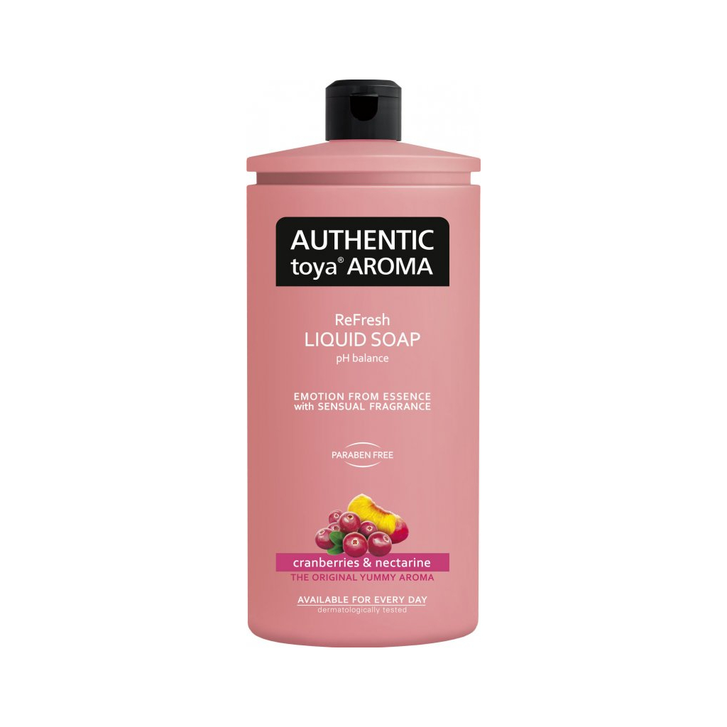 AUTHENTIC tekuté mýdlo cranberries & nectarine, náhradní náplň 600ml