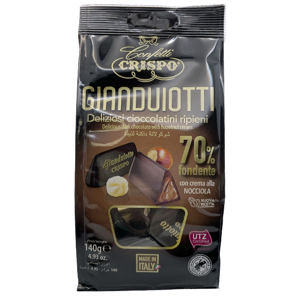 CRISPO Gianduiotti čokoládové pralinky s lískovými ořechy 140g