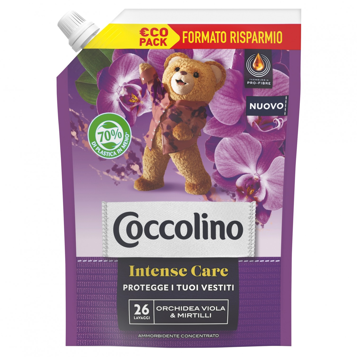 Coccolino italská aviváž v eko balení Orchidea viola & Mirtilli 600ml 26PD