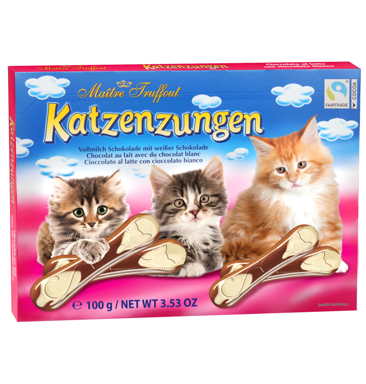 Maitre Truffout Kočičí jazýčky duo 100 g Maitre Truffout Kočičí jazýčky duo 100 g