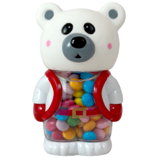 Christmas figurka Lední medvěd- pokladnička s barevným dražé 110g Christmas figurka Lední medvěd- pokladnička s barevným dražé 110g