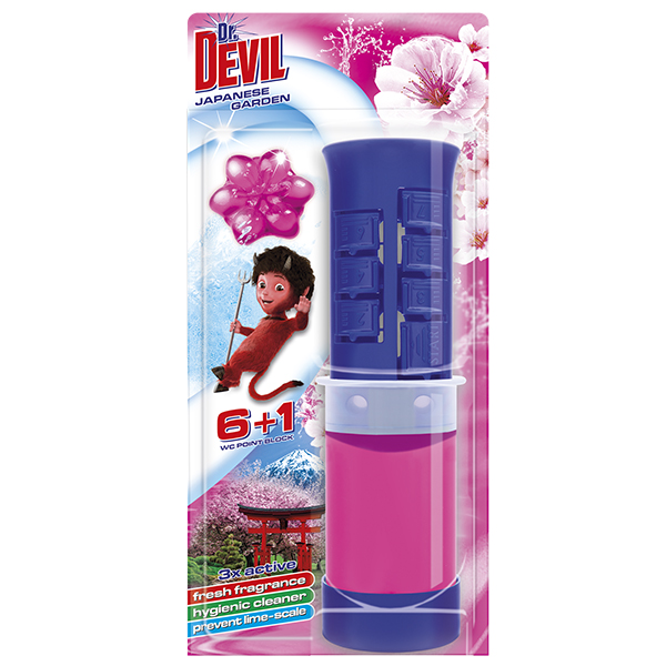 Dr. Devil 3in1 WC point block terč do toalety Japanese garden, 45ml