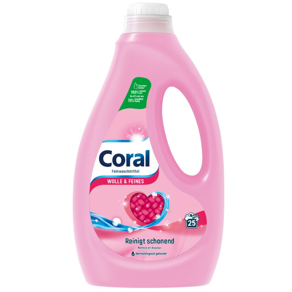 Coral prací gel na vlnu a hedvábí 25PD 1,25l