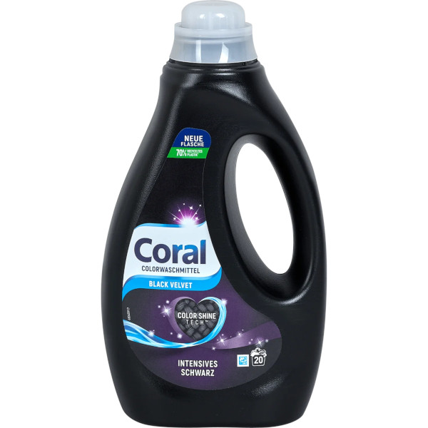 Coral Black Velvet prací gel na černé prádlo 20PD 1l