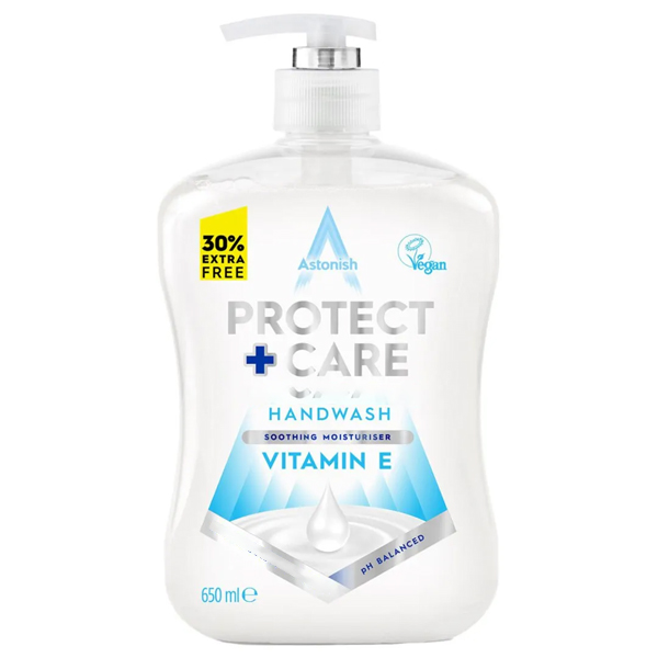 Astonish Care+ Protect mýdlo na ruce s vitamínem E 600ml