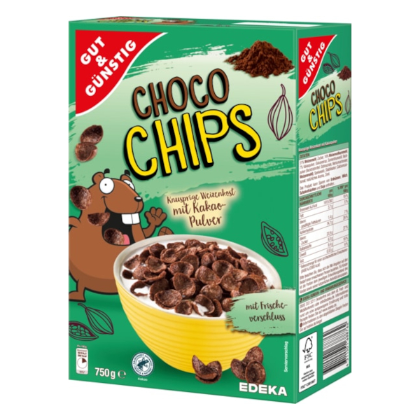 GG Choco Chips čokoládové lupínky 750g